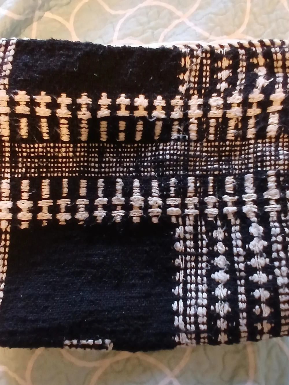 Pottery Barn Mudcloth Inspired Tribal Black White Zip Pillow Cover